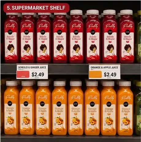 Freshly supermarket shelf